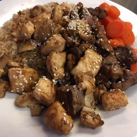 26. Hibachi Filet Mignon and Chicken.