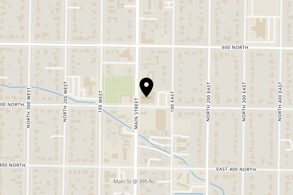 Map showing the location of Takumi Japanese Grill on 15 E 500 N in Brigham City